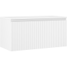 Mexen Rivel dulap baie pentru lavoar 100 cm cu blat, 1 sertar, canelat, alb mat - 91A20-10047-1-BFC01