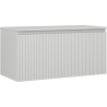 Mexen Rivel dulap baie sub lavoar, 100 cm cu blat, 1 sertar, riflat, gri mat - 91A20-10047-1-BFC62