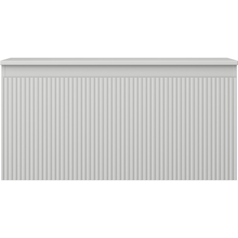 Mexen Rivel dulap baie sub lavoar de 100 cm cu blat, 1 sertar, canelat, gri mat - 91A20-10047-1-BFC62