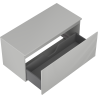 Mexen Rivel dulap baie sub lavoar, 100 cm cu blat, 1 sertar, riflat, gri mat - 91A20-10047-1-BFC62