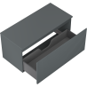 Mexen Rivel dulap baie sub lavoar 100 cm cu blat, 1 sertar, canelat, grafit mat - 91A20-10047-1-BFC66
