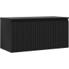 Mexen Rivel dulap de baie sub chiuvetă 100 cm cu blat, 1 sertar, canelat, negru mat - 91A20-10047-1-BFC71