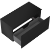 Mexen Rivel dulap de baie sub chiuvetă 100 cm cu blat, 1 sertar, canelat, negru mat - 91A20-10047-1-BFC71
