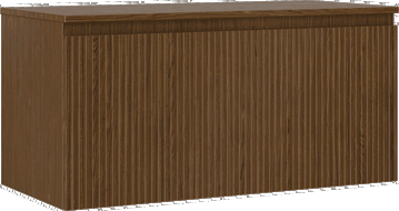 Mexen Rivel dulap de baie pentru lavoar 100 cm cu blat, 1 sertar, riflat, nuc - 91A20-10047-1-BFC86