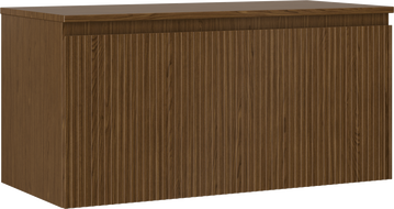 Mexen Rivel fürdőszobai szekrény mosdókagyló alá, 100 cm, lappal, 1 fiók, bordázott, dió - 91A20-10047-1-BFC86