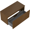 Mexen Rivel dulap de baie pentru lavoar 100 cm cu blat, 1 sertar, riflat, nuc - 91A20-10047-1-BFC86