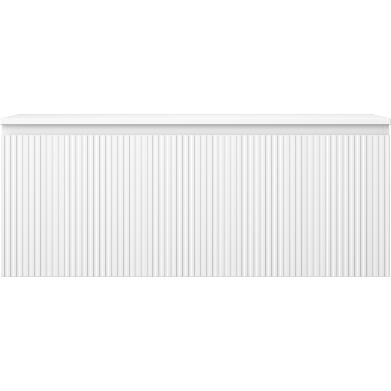 Mexen Rivel dulap baie sub lavoar 120 cm cu blat, 1 sertar, canelat, alb mat - 91A20-12047-1-BFC01