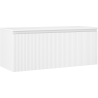 Mexen Rivel dulap baie pentru lavoar 120 cm cu blat, 1 sertar, canelat, alb mat - 91A20-12047-1-BFC01