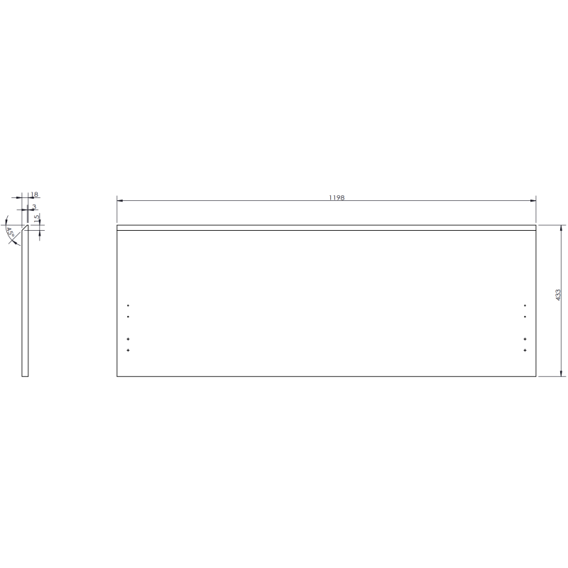 Mexen Rivel dulap baie sub lavoar 120 cm cu blat, 1 sertar, canelat, alb mat - 91A20-12047-1-BFC01