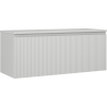 Mexen Rivel dulap baie sub lavoar 120 cm cu blat, 1 sertar, canelat, gri mat - 91A20-12047-1-BFC62