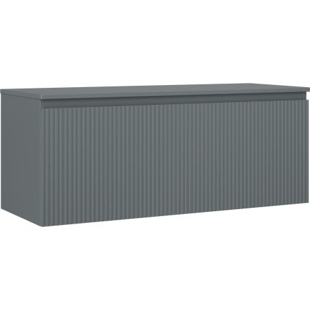 Mexen Rivel dulap pentru baie sub chiuvetă 120 cm cu blat, 1 sertar, canelat, grafit mat - 91A20-12047-1-BFC66