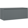 Mexen Rivel dulap pentru baie sub chiuvetă 120 cm cu blat, 1 sertar, canelat, grafit mat - 91A20-12047-1-BFC66