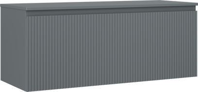 Mexen Rivel 120 cm-es mosdó alatti fürdőszobai szekrény munkalappal, 1 fiók, rácsos, grafit matt - 91A20-12047-1-BFC66