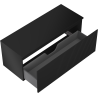 Dulap baie sub-lavoar Mexen Rivel 120 cm cu blat, 1 sertar, canelat, negru mat - 91A20-12047-1-BFC71