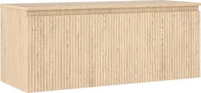 Mexen Rivel Fürdőszobai szekrény 120 cm mosdó alá lappal, 1 fiók, barázdált, tölgy - 91A20-12047-1-BFC81