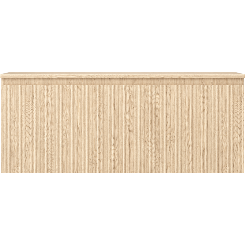 Mexen Rivel dulap de baie de 120 cm cu blat, 1 sertar, cu riflaje, stejar - 91A20-12047-1-BFC81