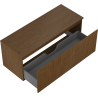 Mexen Rivel dulap baie sub lavoar 120 cm cu blat, 1 sertar, canelat, nuc - 91A20-12047-1-BFC86
