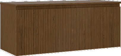 Mexen Rivel dulap baie sub chiuvetă 120 cm cu blat, 1 sertar, canelat, nuc - 91A20-12047-1-BFC86