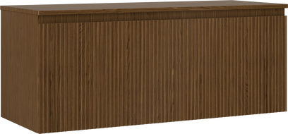 Mexen Rivel fürdőszobai szekrény mosdókagyló alá, 120 cm munkalappal, 1 fiókos, barázdált, dió - 91A20-12047-1-BFC86