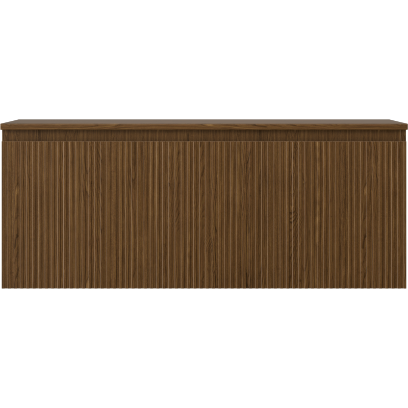 Mexen Rivel dulap baie sub chiuvetă 120 cm cu blat, 1 sertar, canelat, nuc - 91A20-12047-1-BFC86