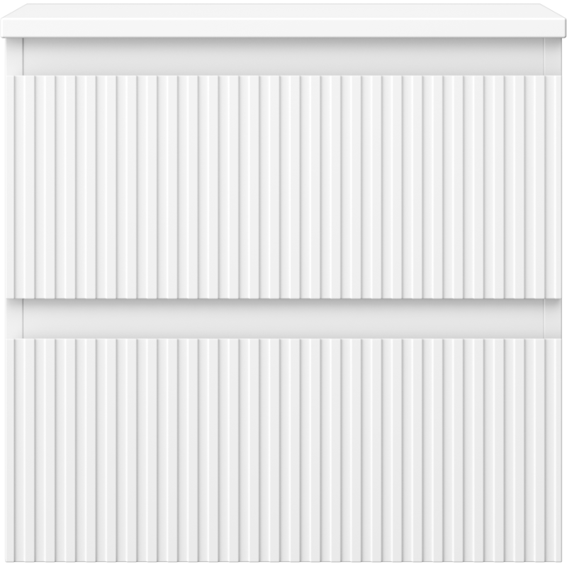 Mexen Rivel dulap baie sub chiuvetă de 50 cm cu blat, 2 sertare, canelat, alb mat - 91A20-05047-2-BFFC01