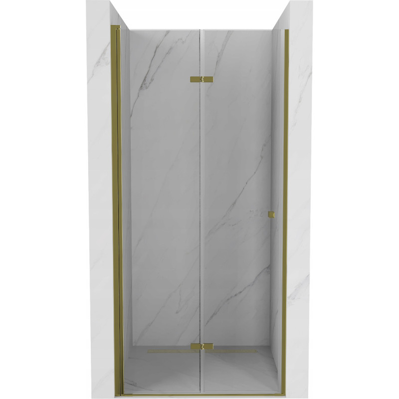 Mexen Lima uși de duș pliabile 70 cm, transparente, aurii - 856-070-000-50-00