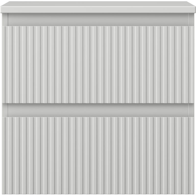 Mexen Rivel dulap baie sub chiuvetă 50 cm cu blat, 2 sertare, canelat, gri mat - 91A20-05047-2-BFFC62