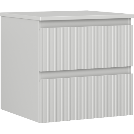 Mexen Rivel dulap de baie sub lavoar 50 cm cu blat, 2 sertare, cu fațet rugos, gri mat - 91A20-05047-2-BFFC62
