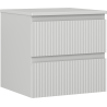 Mexen Rivel dulap de baie sub lavoar 50 cm cu blat, 2 sertare, cu fațet rugos, gri mat - 91A20-05047-2-BFFC62
