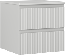 Mexen Rivel dulap baie sub chiuvetă 50 cm cu blat, 2 sertare, canelat, gri mat - 91A20-05047-2-BFFC62