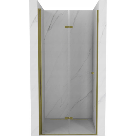 Mexen Lima uși de duș pliabile 80 cm, transparente, aurii - 856-080-000-50-00
