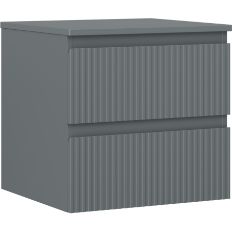 Mexen Rivel dulap baie de 50 cm cu blat, 2 sertare, riflat, grafit mat - 91A20-05047-2-BFFC66
