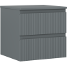 Mexen Rivel dulap baie de 50 cm cu blat, 2 sertare, riflat, grafit mat - 91A20-05047-2-BFFC66