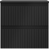 Mexen Rivel dulap baie pentru chiuvetă 50 cm cu blat, 2 sertare, striat, negru mat - 91A20-05047-2-BFFC71