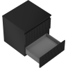 Mexen Rivel dulap baie pentru chiuvetă 50 cm cu blat, 2 sertare, striat, negru mat - 91A20-05047-2-BFFC71