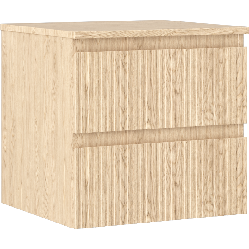 Mexen Rivel dulap baie sub chiuvetă 50 cm cu blat, 2 sertare, cu caneluri, stejar - 91A20-05047-2-BFFC81