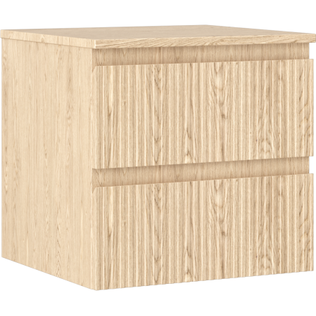 Mexen Rivel dulap baie sub chiuvetă 50 cm cu blat, 2 sertare, cu caneluri, stejar - 91A20-05047-2-BFFC81