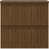 Mexen Rivel dulap baie sub chiuvetă 50 cm cu blat, 2 sertare, canelat, nuc - 91A20-05047-2-BFFC86