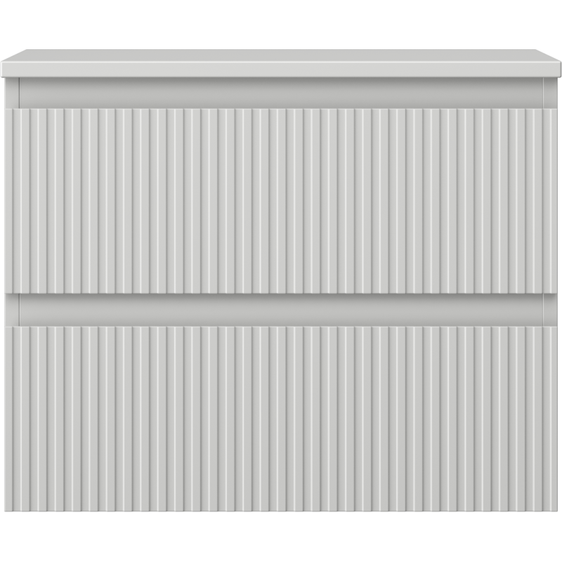 Mexen Rivel dulap baie sub chiuvetă 60 cm cu blat, 2 sertare, canelată, gri mat - 91A20-06047-2-BFFC62