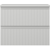 Dulap Mexen Rivel de baie sub chiuvetă de 60 cm cu blat, 2 sertare, riflat, gri mat - 91A20-06047-2-BFFC62