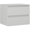 Dulap Mexen Rivel de baie sub chiuvetă de 60 cm cu blat, 2 sertare, riflat, gri mat - 91A20-06047-2-BFFC62