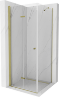 Mexen Lima cabina de duș pliabilă 70 x 70 cm, transparentă, aurie - 856-070-070-50-00