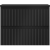 Dulap baie Mexen Rivel 60 cm cu blat, 2 sertare, riflat, negru mat - 91A20-06047-2-BFFC71