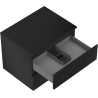Mexen Rivel dulap de baie de 60 cm cu blat, 2 sertare, cu caneluri, negru mat - 91A20-06047-2-BFFC71