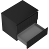 Dulap baie Mexen Rivel 60 cm cu blat, 2 sertare, riflat, negru mat - 91A20-06047-2-BFFC71