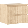 Mexen Rivel fürdőszobai mosdó alatti szekrény 60 cm munkalappal, 2 fiókos, barázdált, tölgy - 91A20-06047-2-BFFC81