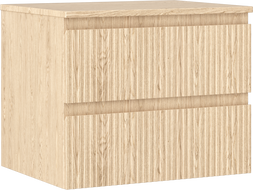 Mexen Rivel dulap de baie sub chiuvetă 60 cm cu blat, 2 sertare, canelat, stejar - 91A20-06047-2-BFFC81