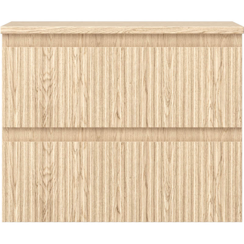 Mexen Rivel dulap de baie sub chiuvetă 60 cm cu blat, 2 sertare, canelat, stejar - 91A20-06047-2-BFFC81