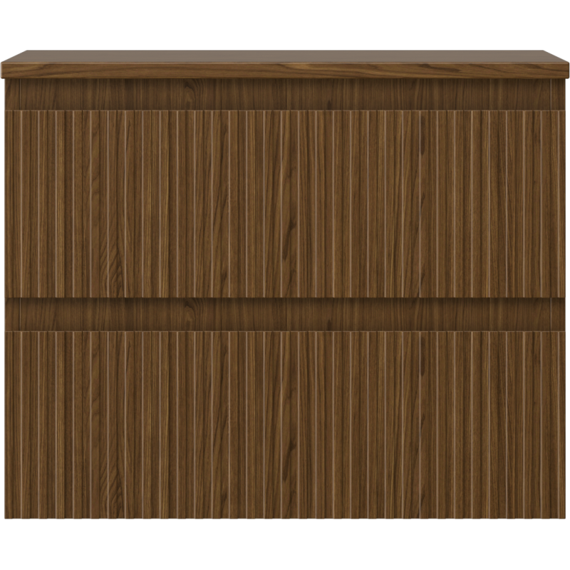 Mexen Rivel dulap lavoar baie 60 cm cu blat, 2 sertare, cu caneluri, nuc - 91A20-06047-2-BFFC86