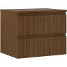 Mexen Rivel dulap baie sub lavoar 60 cm cu blat, 2 sertare, canelat, nuc - 91A20-06047-2-BFFC86